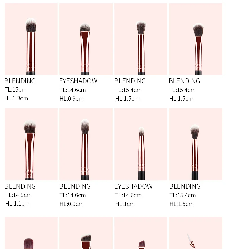 Pincéis de Maquiagem Sombra em pó Pcs + 12 Profissional Conjunto Foundation Pincel Maquiagem Make up Brushes Combinação Msq 15 Pcs 11 Aplicador de sombra