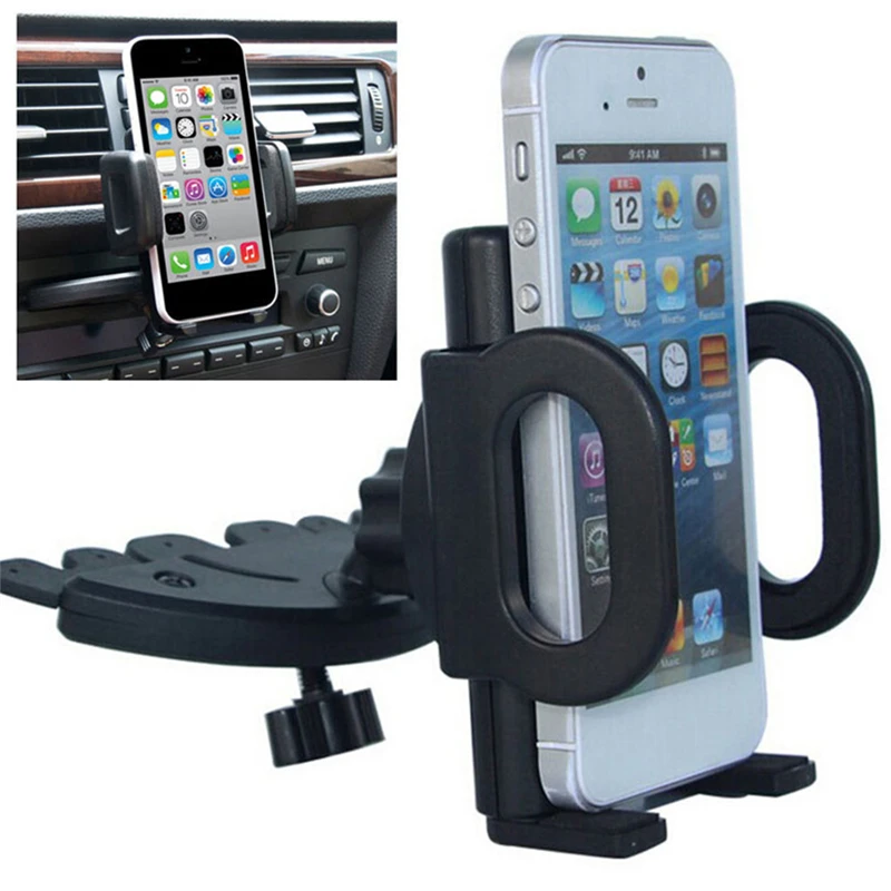 

Car CD Slot Phone Mount Holder Cradle 360 Degree Rotation Universal For Mobiles iPhone Samsung