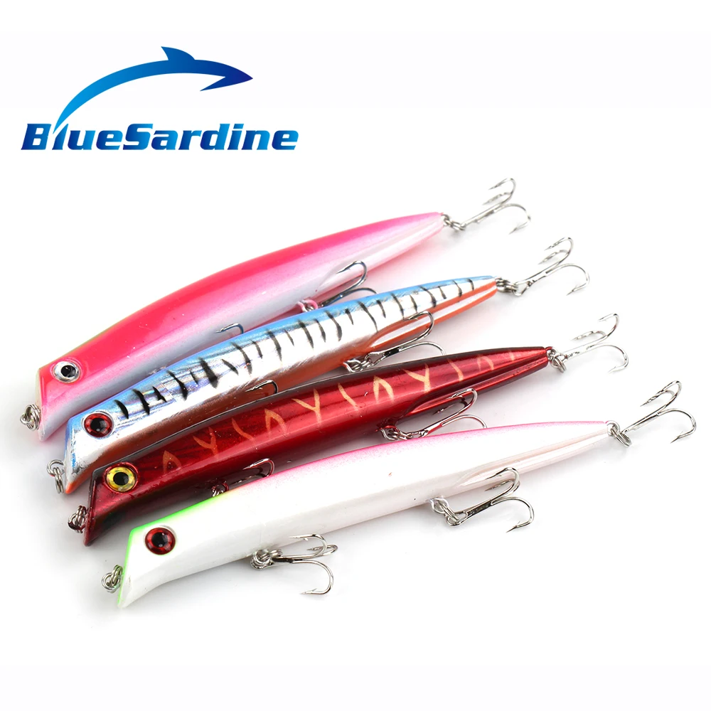 Рыболовная приманка Поппер BlueSardine 4 шт. 15 г 13 см жесткие приманки с 3 крючками