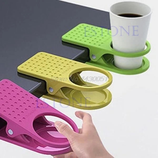 

Drink Cup Coffee Holder Clip Desk Table Home Office Use