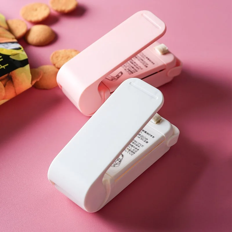 

Portable Bag Clips Handheld Mini Electric Heat Sealing Machine Impulse Sealer Seal Packing Plastic Bag Clip Work with Battery