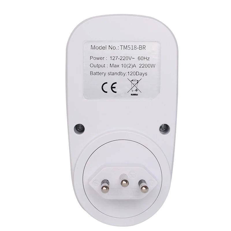 Brazil BR Plug Outlet 7 Day Weekly Programmable Digital Plug Timer Switch Time Relay Wall Clock Power Socket AC 110V 120V 220V 5