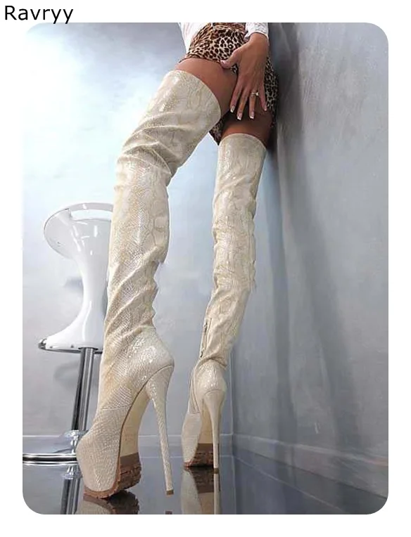 platform snakeskin booties