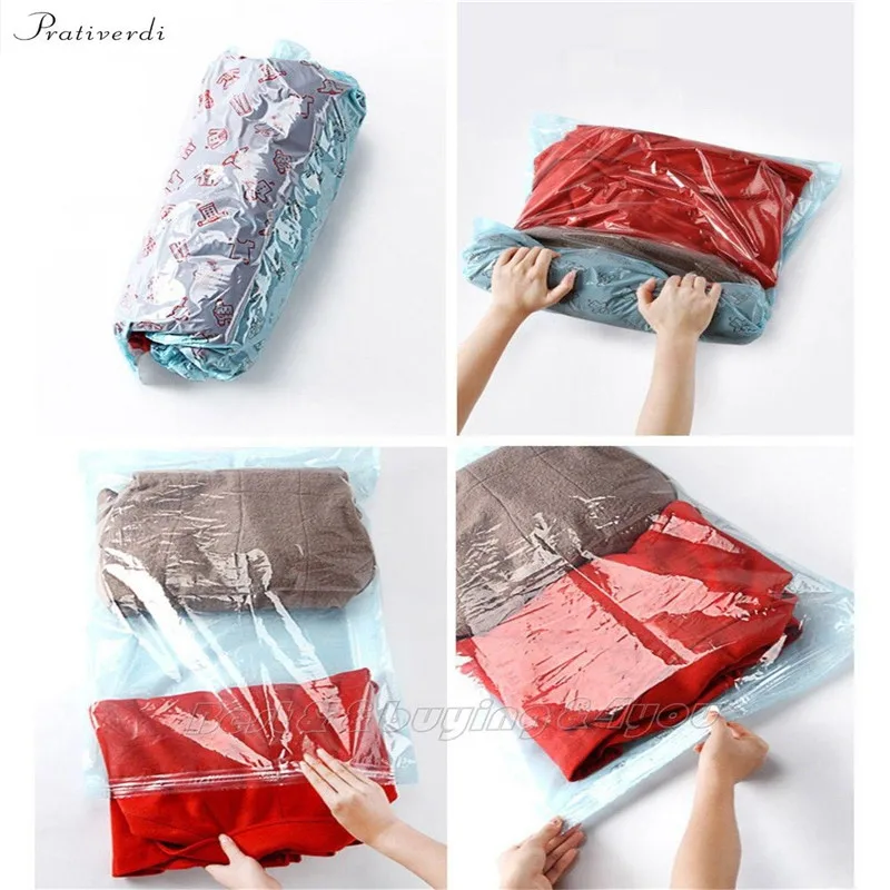 Prativerdi 10x Roll Up Compression Vacuum Storage Bag Camp Travel Home