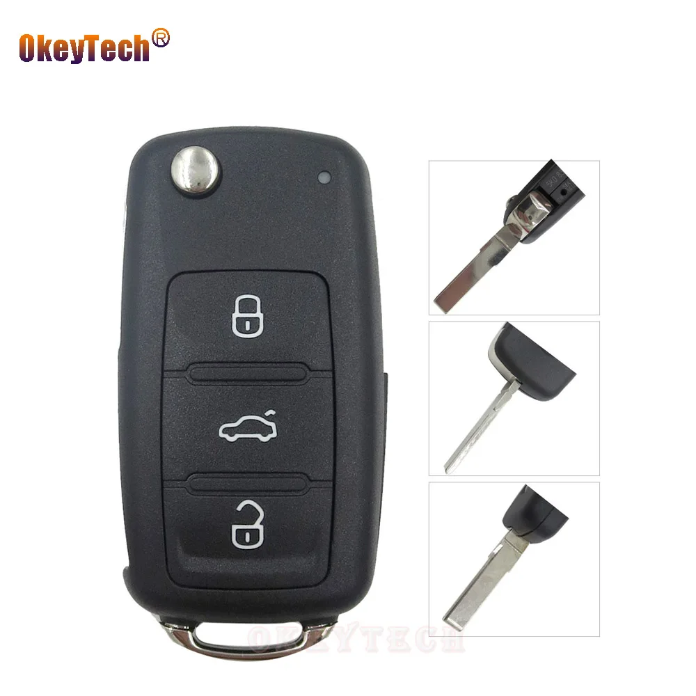 OkeyTech 10 шт./лот для VW Polo Passat B5 Tiguan Golf Volkswagen Seat Skoda Switchblade откидной складной чехол