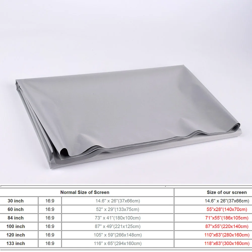 عالية السطوع عاكسة العارض شاشة 60 100 120 بوصة 16:9 قماش نسيج شاشة العرض ل Espon بينكيو XGIMI المنزل متعاطي المخدرات عالية السطوع عاكسة العارض شاشة 60 100 120 بوصة 16:9 قماش نسيج شاشة العرض ل Espon بينكيو XGIMI المنزل متعاطي المخدرات