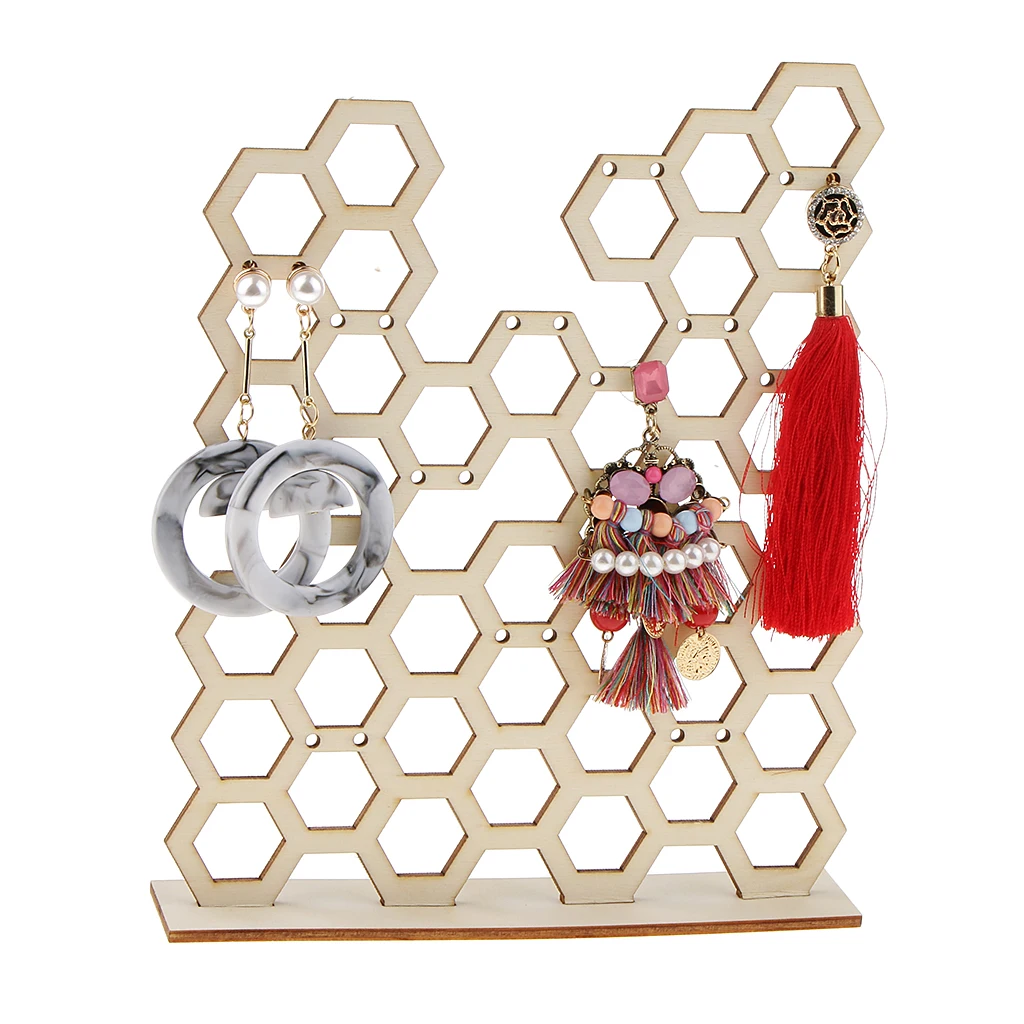 

Honeycomb Jewelry Display Necklace Earring Bracelet Holder Organizer Stand Creative Jewelry Stand Storage Racks