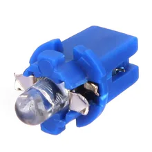 50 шт. T5 светодиодный светильник B8.3 Автомобильный датчик 1 SMD Speedo панель управления лампа бокового света белый красный синий