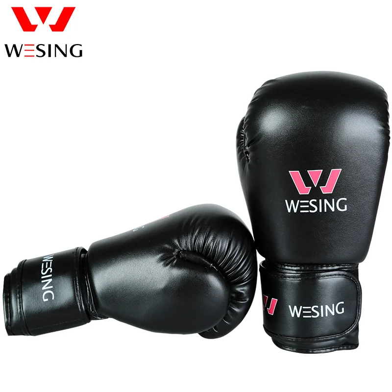 

Wesing Boxing Gloves Training Sanda Gloves Muay Thai Fight PU Leather Gloves