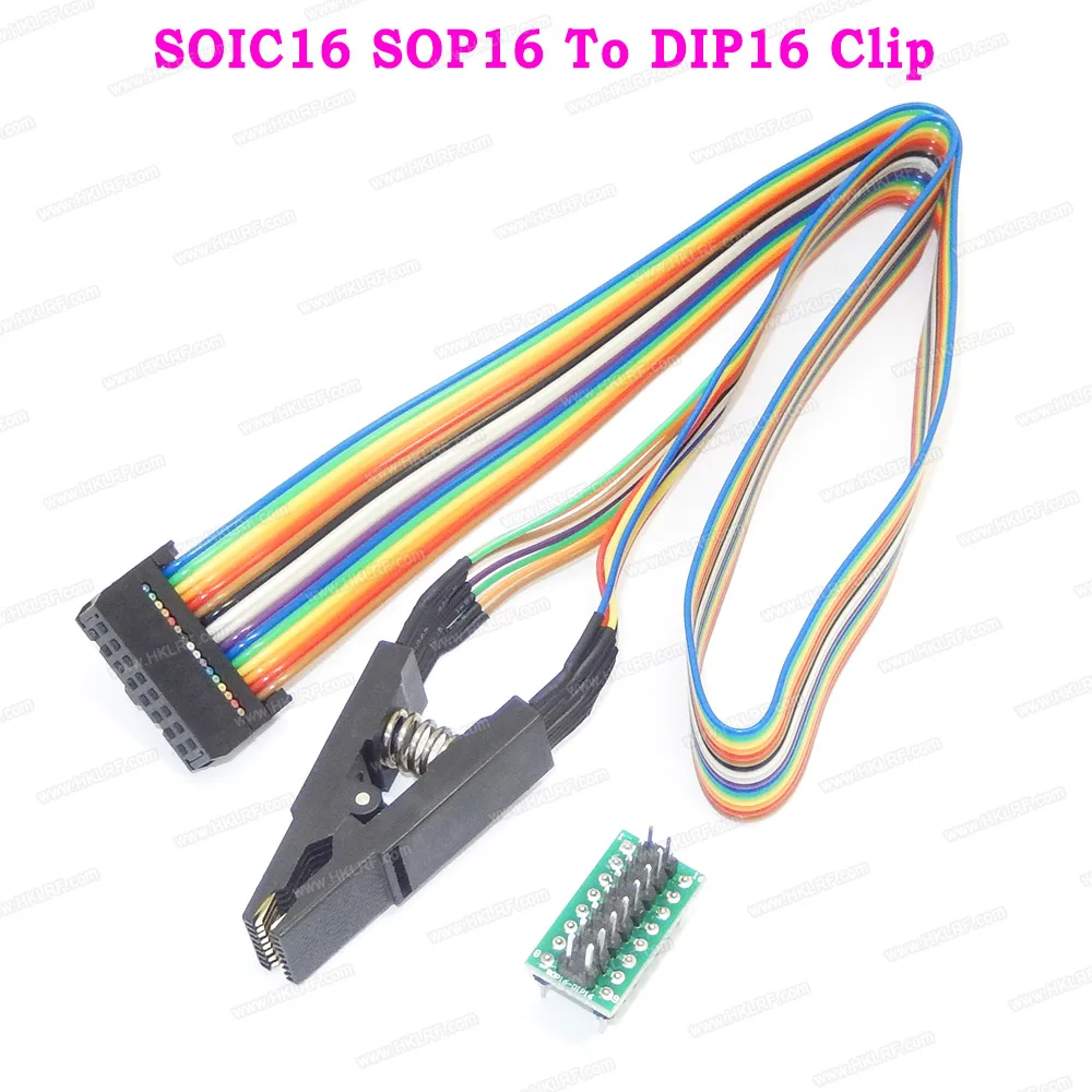 SOIC16 SOP16 к DIP16 флэш чип зажим для проверки ис BIOS программатор гнездо адаптер