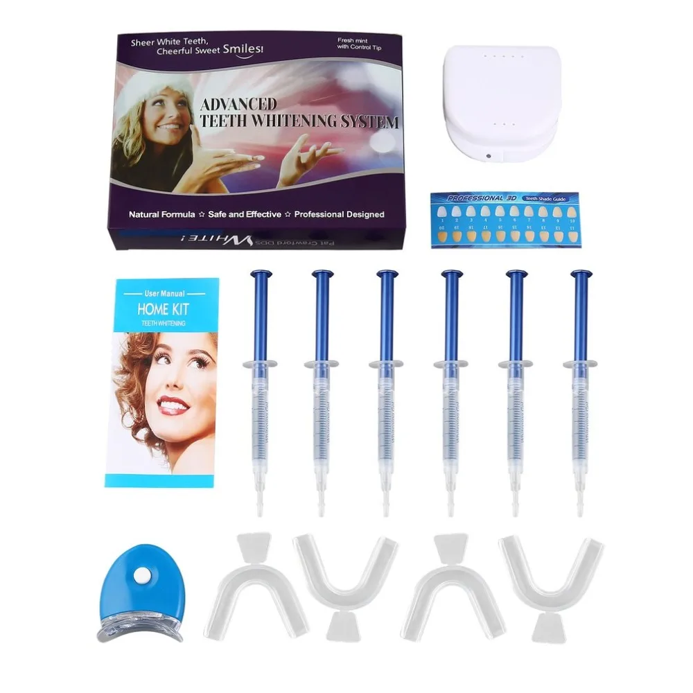 

Home Teeth Whitening Kit Tooth Whitener Bleaching Laser Storing Dental Gel Restore Healthy and Bright White Teeth