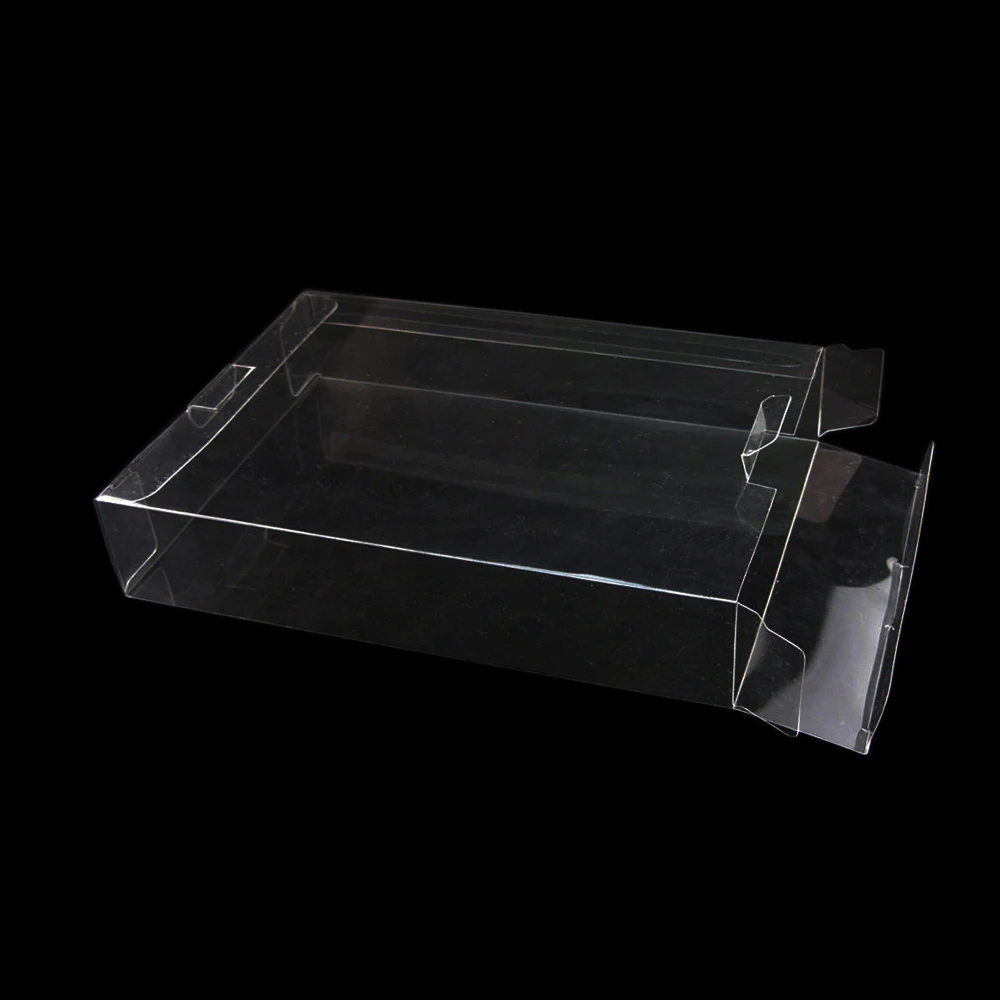 

FZQWEG Clear Clear transparent Box Case Sleeve CIB Protector For SNES N64 Games Cartridge Box