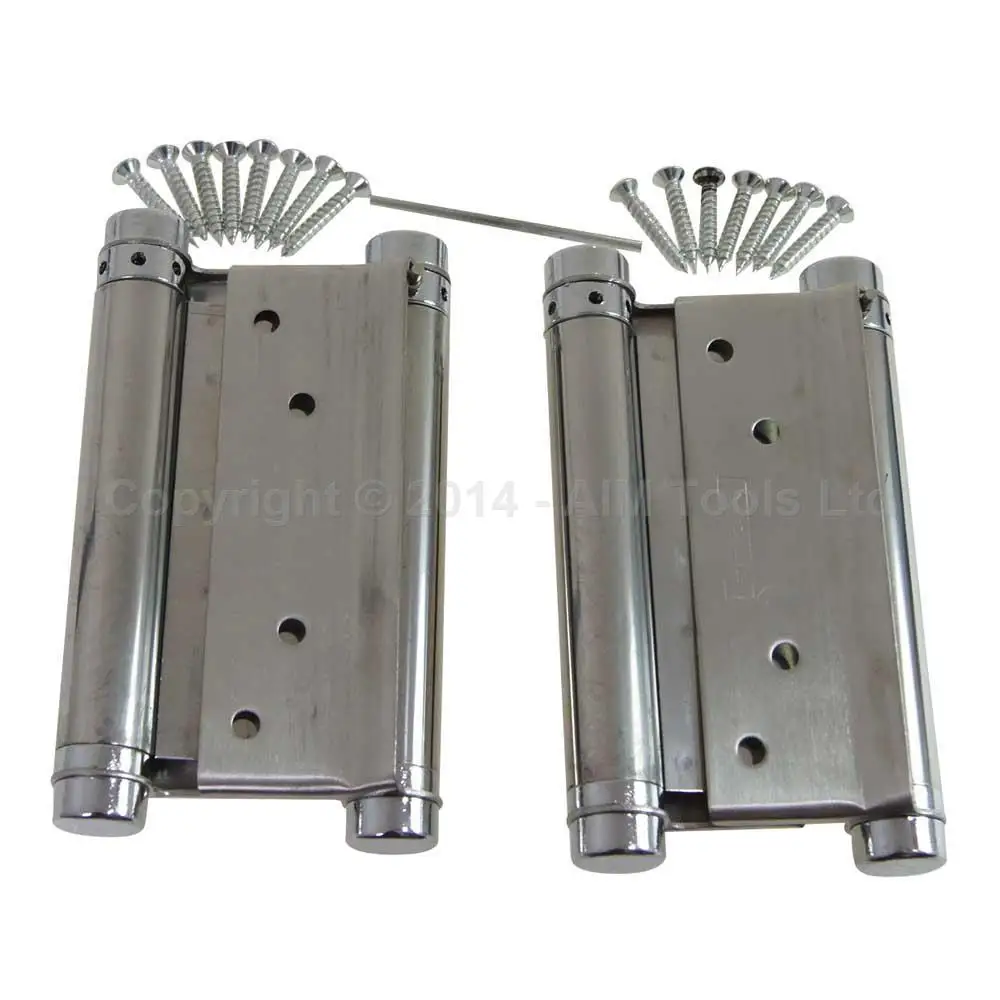 

5" 1 Pair Stainless Steel Sprung Hinges Double Action Swing Doors 125mm