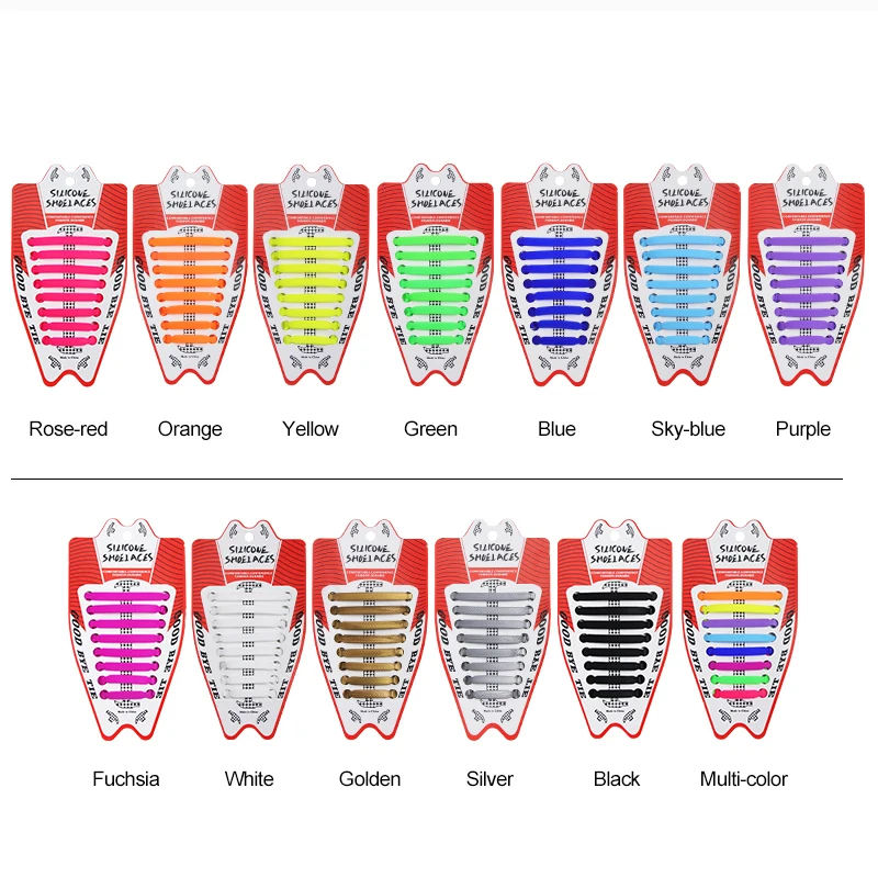 16 шт./компл. красочные без галстука шнурки резиновый силиконовый эластичная обувь кружево для мужчин женщин шнуровкой 13 цветов