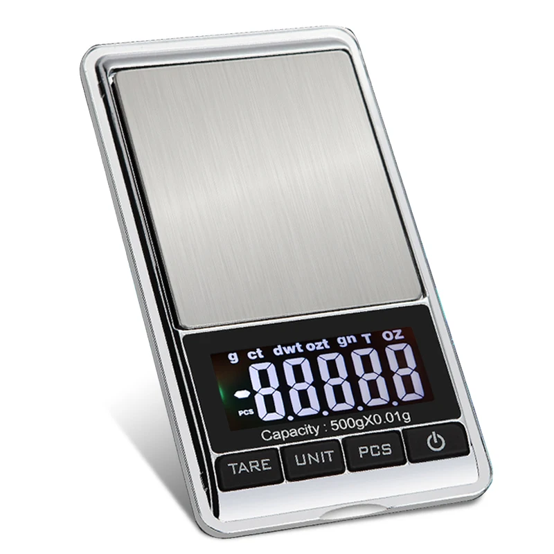 

500g 0.01g Electronic Scale mini Precision Pocket Jewelry Scales Digital Weight Balance Kitchen Gram Scale 7 Units