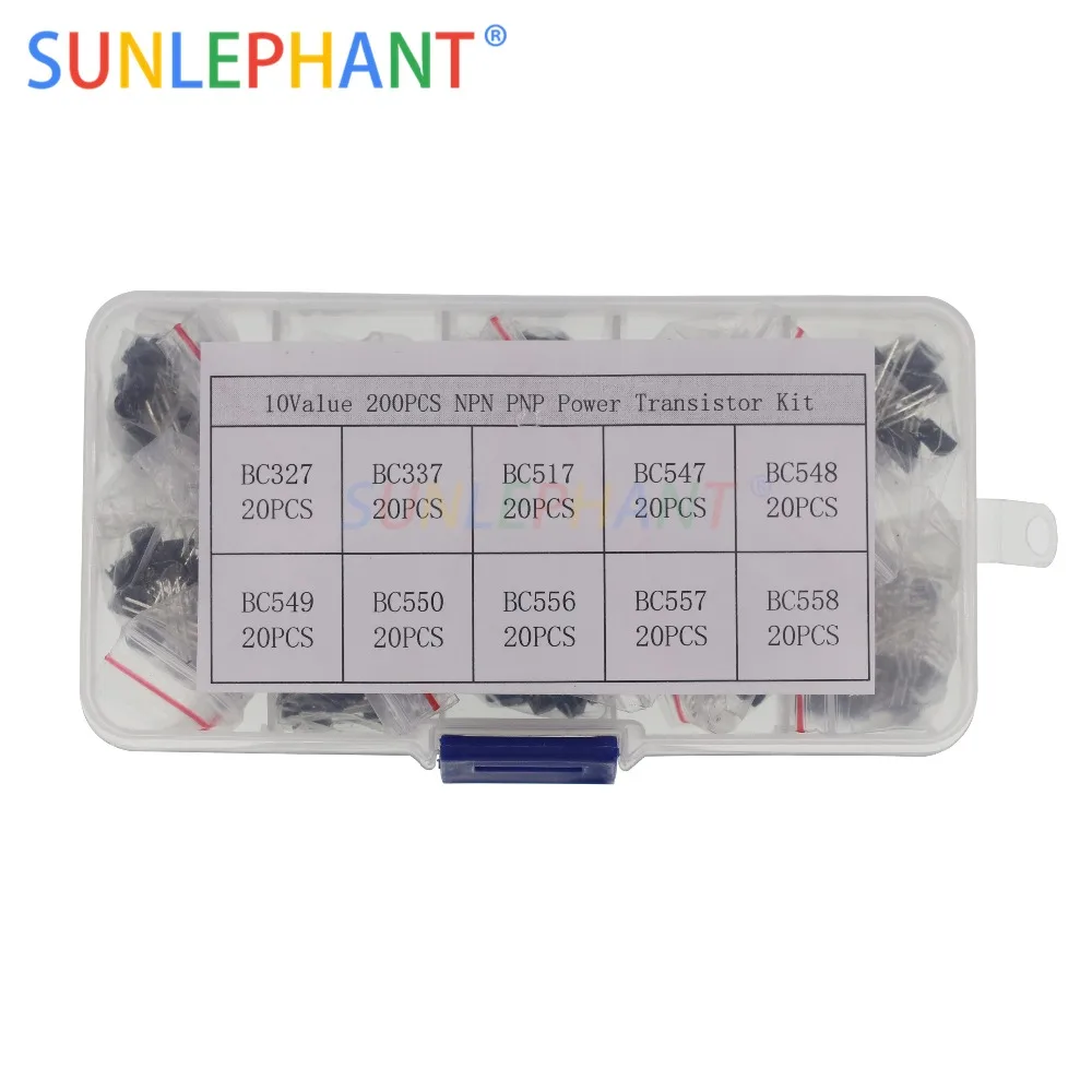 BC327 BC337 BC517 BC547 BC548 BC549 BC550 BC556 BC557 BC558 Transistor Assortment Kit 10value 200PCS,Transistors Box Pack afbeelding