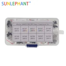 Bc327 bc337 bc517 bc547 bc548 bc549 bc550 bc556 bc557 bc558 transistor variedade kit 10 valor 200 peças, transistores caixa pacote
