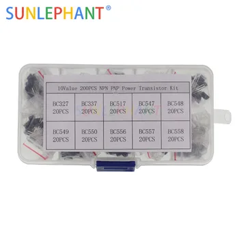 

BC327 BC337 BC517 BC547 BC548 BC549 BC550 BC556 BC557 BC558 Transistor Assortment Kit 10value 200PCS,Transistors Box Pack