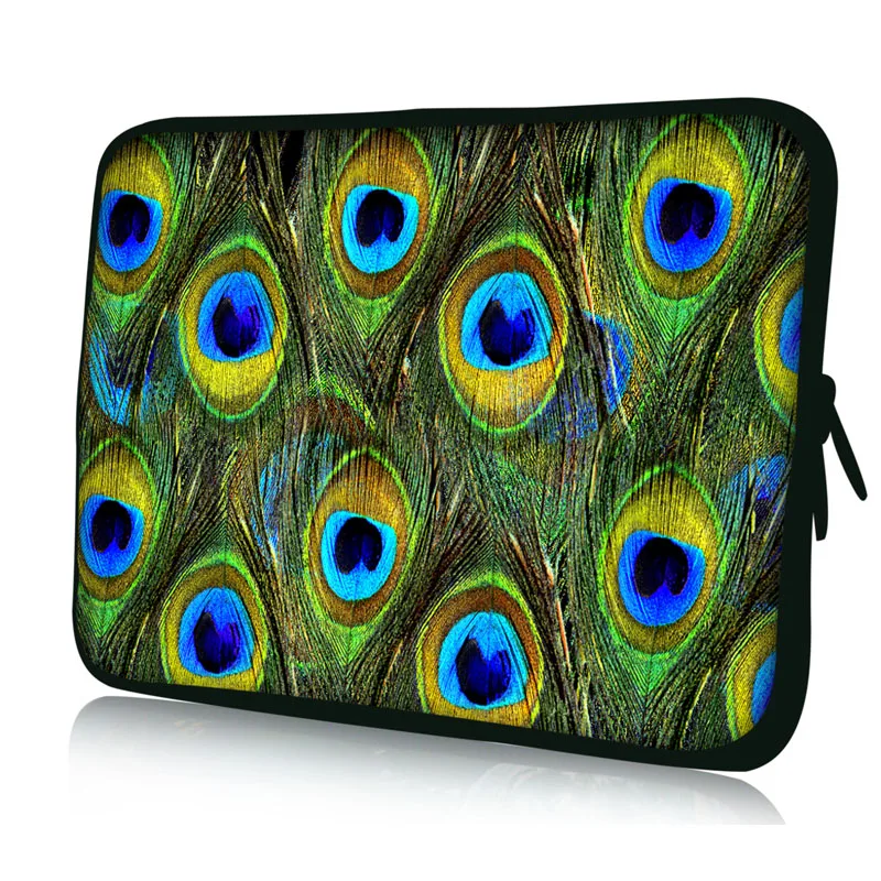 

Peacock Feather Waterproof Neoprene Laptop Bag Case 7'' 10" 12" 13" 14" 15" 17" Laptop Sleeve notebook Case PC Handbag 17.3