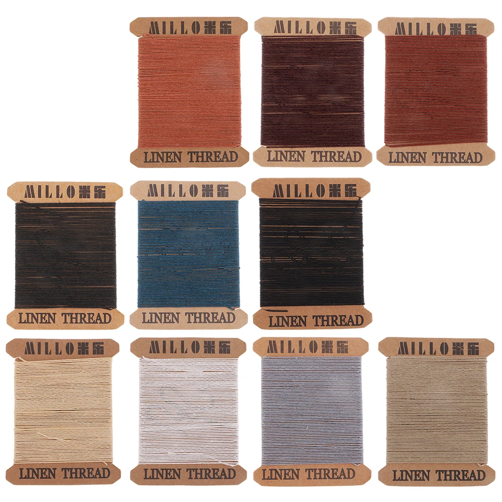 

1 Piece Waxed Linen Thread Leather Canvas Craft Sewing Tools Multi-color DIY Hand Stitching 6 Meters