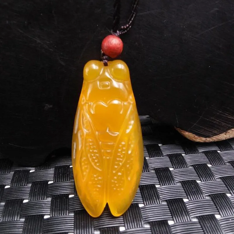 Женское и мужское ожерелье Yu Xin Yuan желтое медулярное с подвеской|fine jewelry|necklaces mens