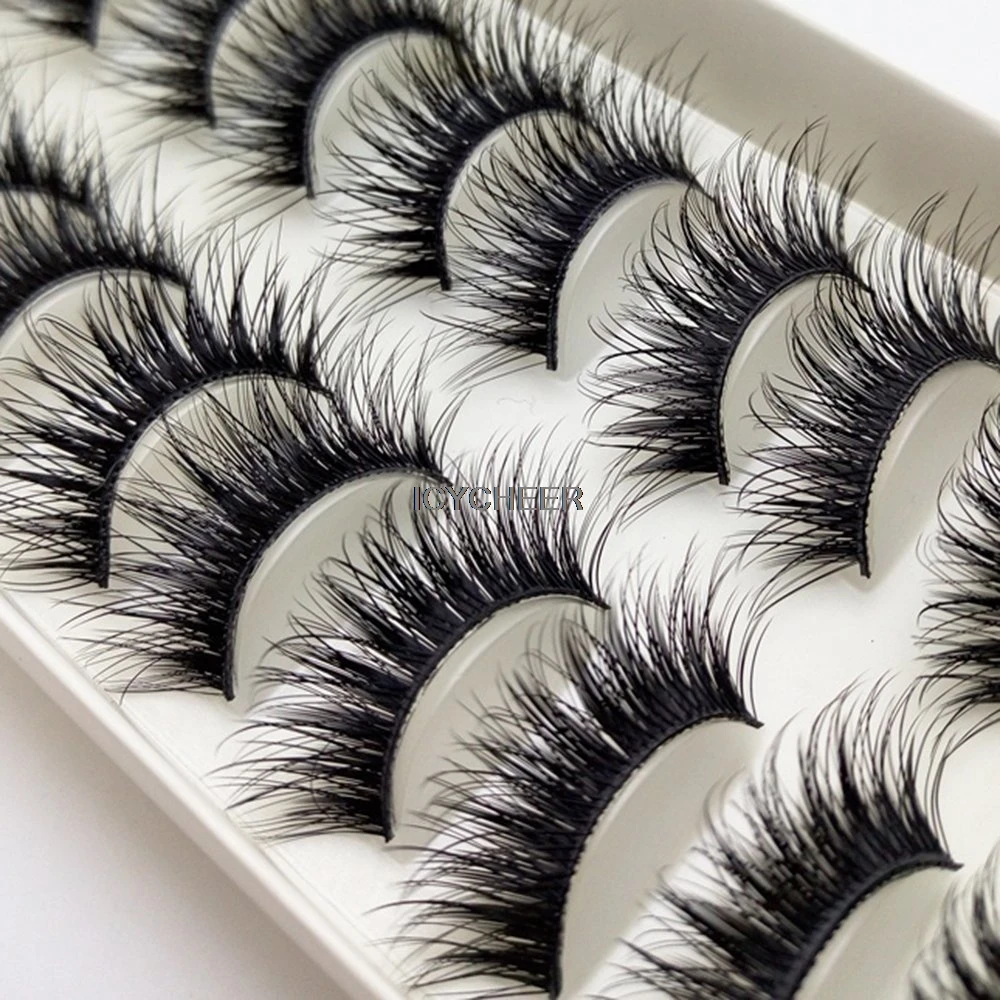 

ICYCHEER 10 Pairs Natural False Eyelashes Fake Lashes Long Makeup 3d Mink Lashes Eyelash Extension Eyelashes For Beauty