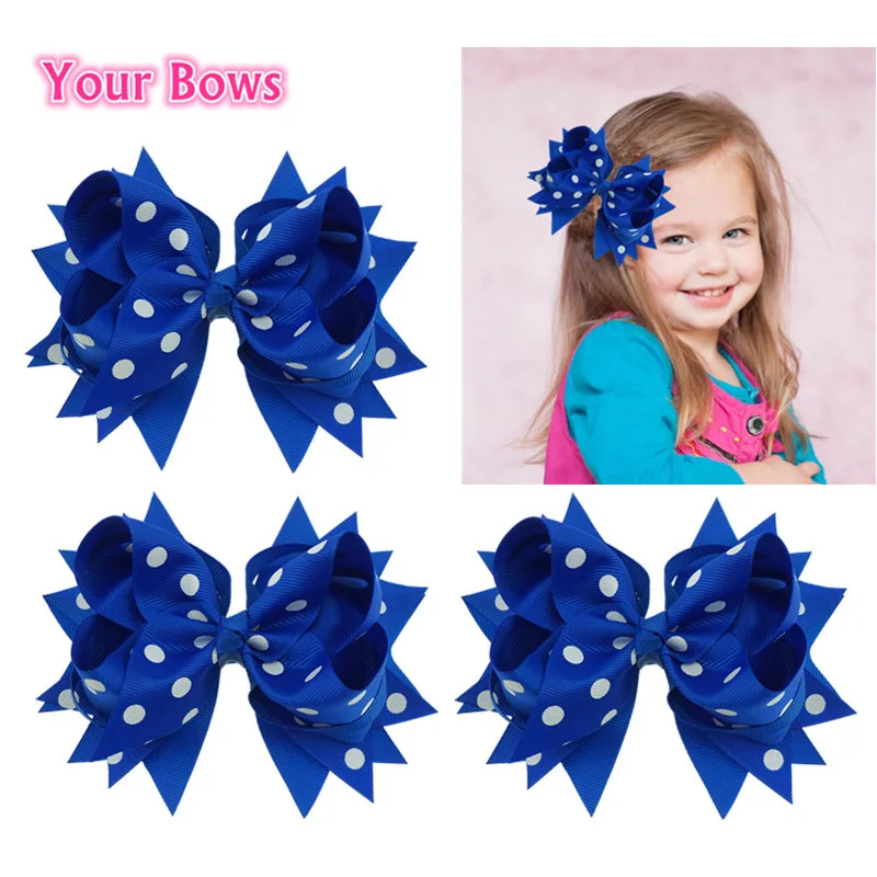 

Your Bows 1PC 5.5Inch Grosgrain Ribbon Hair Bows Girls Bows Hair Clips Fastion Hairpins For Kids Hair Accessories