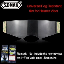 Parche antiniebla transparente para motocicleta, máscara completa genérica para K3 K4 AX8 LS2 HJC Marushin, lentes de cascos, visera antivaho
