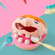 Ролевые игры стоматологический проверить инструменты зубы Пластилин для лепки набор Медицинский Набор Обучающие ролевые игры моделирование обучающие игрушки для детей