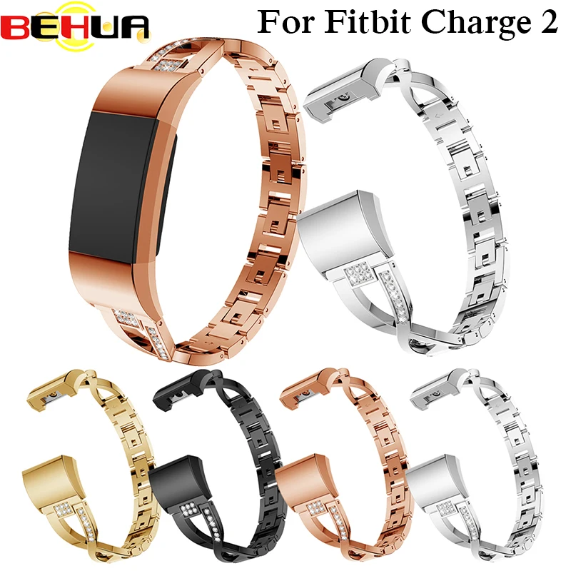 

Luxury Band for Fitbit Charge2 Smart Wristband with Rhinestone Band wrist Strap For Fitbit Charge 2 Bracelet Smart Accessories