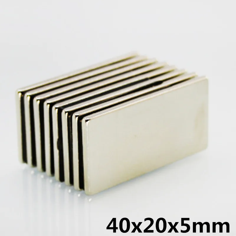 1 шт. 40x20x5 мм N35Block магнит Неодимовый Permenent супер сильные магниты 40 x 20 5 квадратные