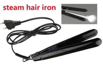 

110-240V Professional Steam Fast Hair Flat Iron Straightening Electric Smooth Ceramic Hair Straightener Comb Dry&Wet Use