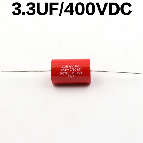 1 шт. 400VDC аудио класса осевой конденсатор Audiophiler MKP конденсатор для винтажный гитарный усилитель, динамик кроссовер муфта DIY Reapair - Цвет: 3.3uF400V