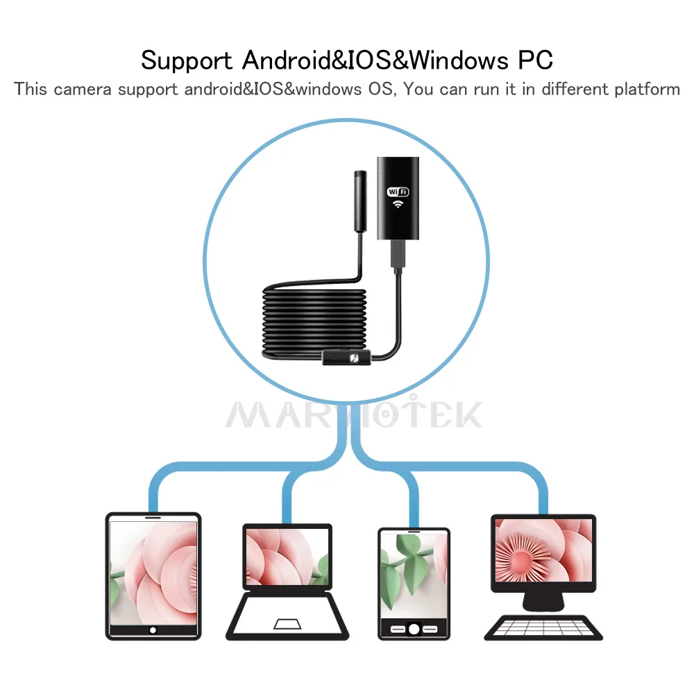 8 мм Wifi эндоскоп 1 м 2 м 3,5 м 5 м 10 м Водонепроницаемая камера бороскоп мягкий Wifi эндоскоп камера бороскоп камера для Android IOS