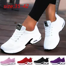 Ladies Trainers Casual Mesh Sneakers Pink Women Flat Shoes Lightweight Soft Sneakers Breathable Footwear Basket Shoes Plus Size