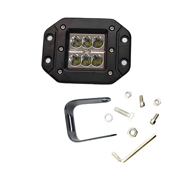 

ECAHAYAKU 1pcs 18W car Headlight LED WORK LIGHT FOR OFF ROAD ATV UTV SUV 4x4 accessories Auto Driving Fog Light BAR car styling