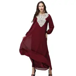 Мусульманский черный одежда женщин мусульманских стран для женщин вышивка Дубай Кафтан халат платье Турецкий абаи
