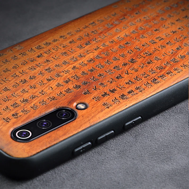 2019 New For Xiaomi Mi 9 Case Slim Wood Back Cover TPU Bumper Case On Xiaomi Mi 9 Xiomi Mi9 SE Phone Cases