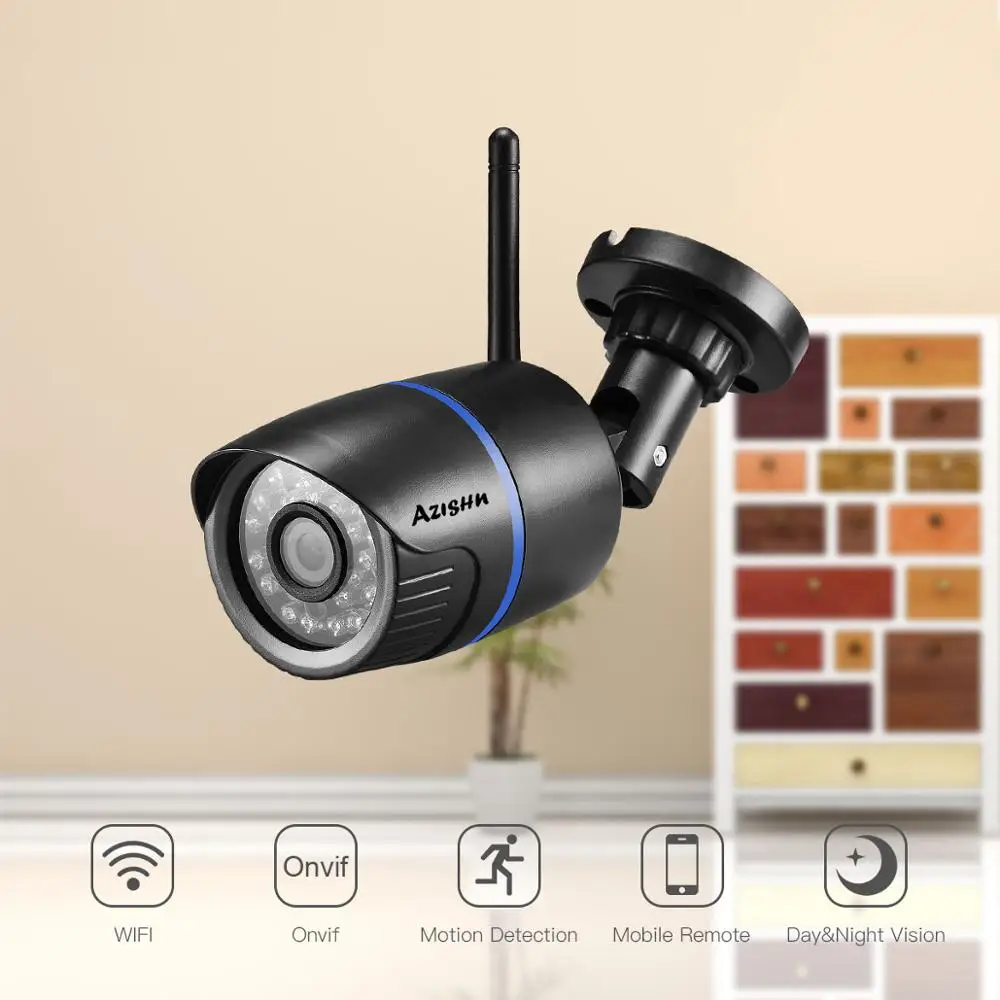  AZISHN 1080P 2.0MP Wifi IP Camera Audio outdoor night vision Onvif Wireless bullet CCTV Camera XM53 - 33023572332