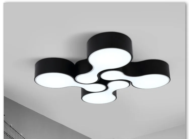 Montagem em Superfície Luzes de Teto Levaram para Cozinha Sala de Bowling Lustres de Teto Modernas Abajur Cor Preta Decoração da Casa 5 High Quality ceiling lights