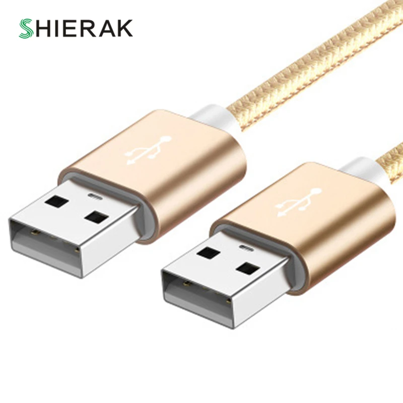 SHIERAK 1 м USB удлинитель для мужчин и мужчин удлинитель нейлоновый плетеный провод расширенное подключение для ноутбука кулер цифровое устройство