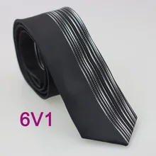 YIBEI Coachella галстуки черный галстук тонкий с половинной серебряной вертикальной полосой шеи Узкие галстуки 6 см жаккард тканевый галстук мужские Corbatas