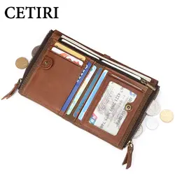 CETIRI 2019 новый мужской кошелек портмоне из телячьей кожи денежная сумка дизайнерский бренд кошелек клатч RFID кожаный бумажник карта сумка для