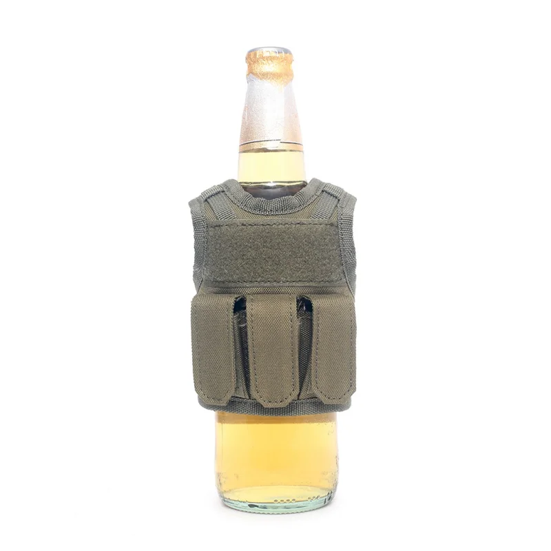 Тактический чехол для пивной бутылки Военный мини Molle жилет Личная бутылка набор напитков регулируемый плечевой ремень городские сумки для бега