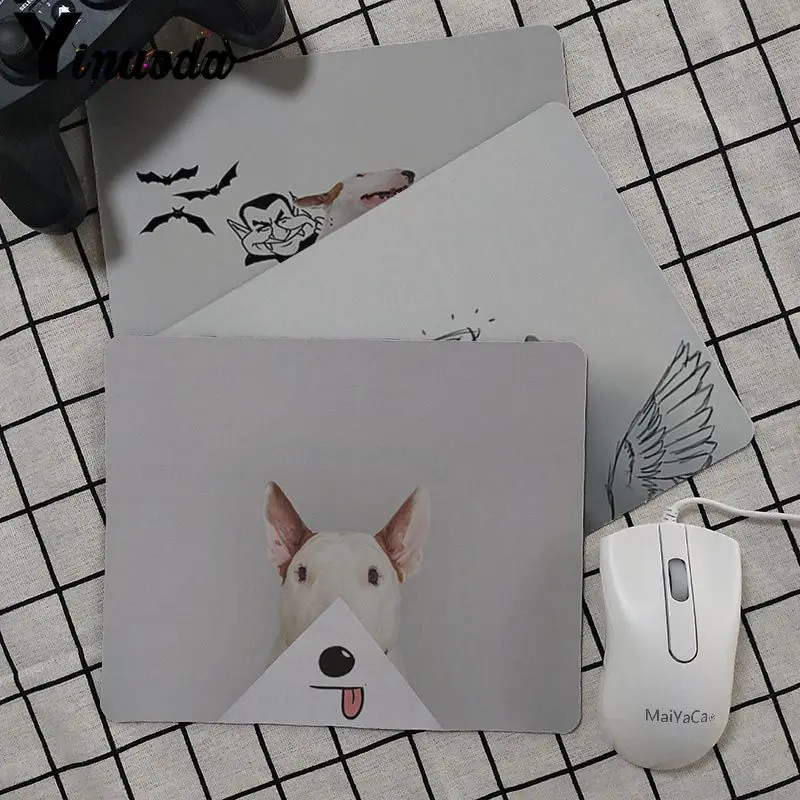 

Yinuoda New Design Bull Terrier dog Gamer Speed Mice Retail Rubber Mousepad Smooth Writing Pad Desktops Mate mouse pad anime