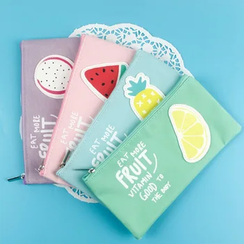 

GREENHOW NEW fruit Creative Pencil bags kawaii PU leather pencil case for girls boys children stationery school supplies