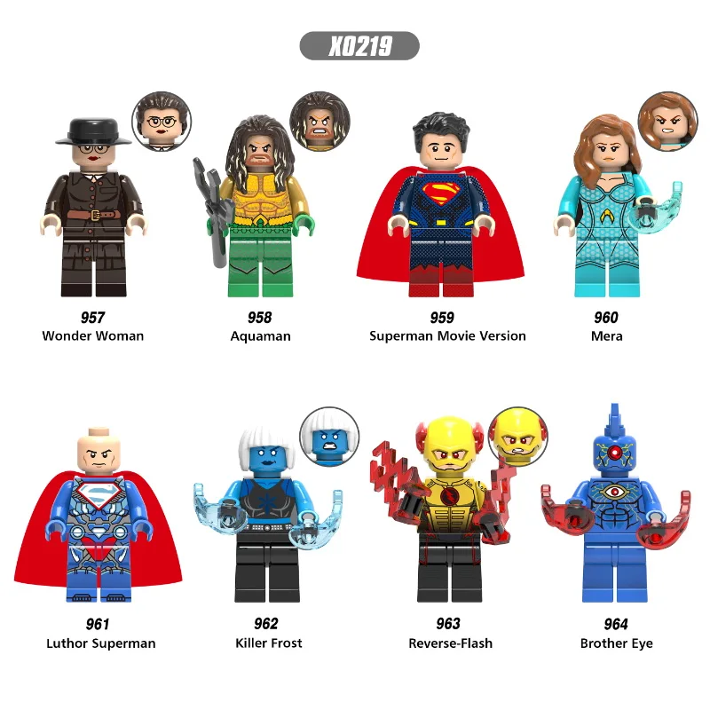 

SINGLE SALE DC Action Figure Wonder Woman Aquaman Flash Mera Building Block LegoINGly Super Heroes Bricks Toys for Child