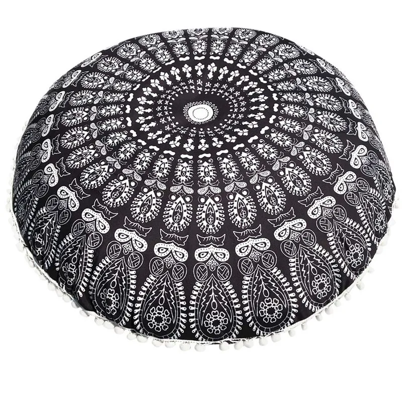 Pillow Case Indian Mandala Floor Pillows Round Bohemian Cushion Pillows Cover Huge Case Home decorations #3f28 (3)