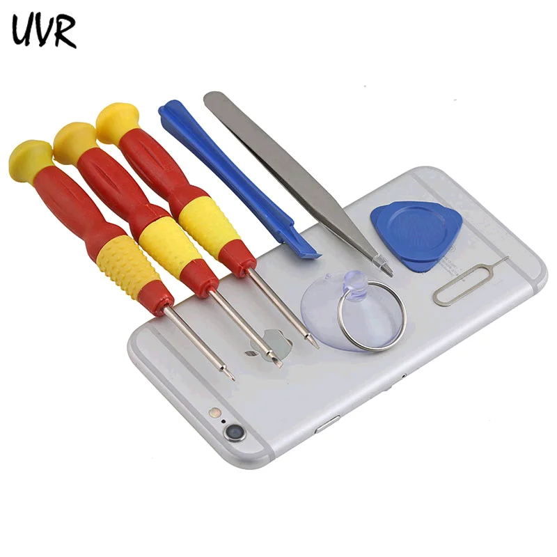 

UVR For Apple iPhone X 8Plus 8 in 1 Professional Mobile Phone Repair Tools Kit Pry Opening LCD Screen Screwdriver Suction Cup