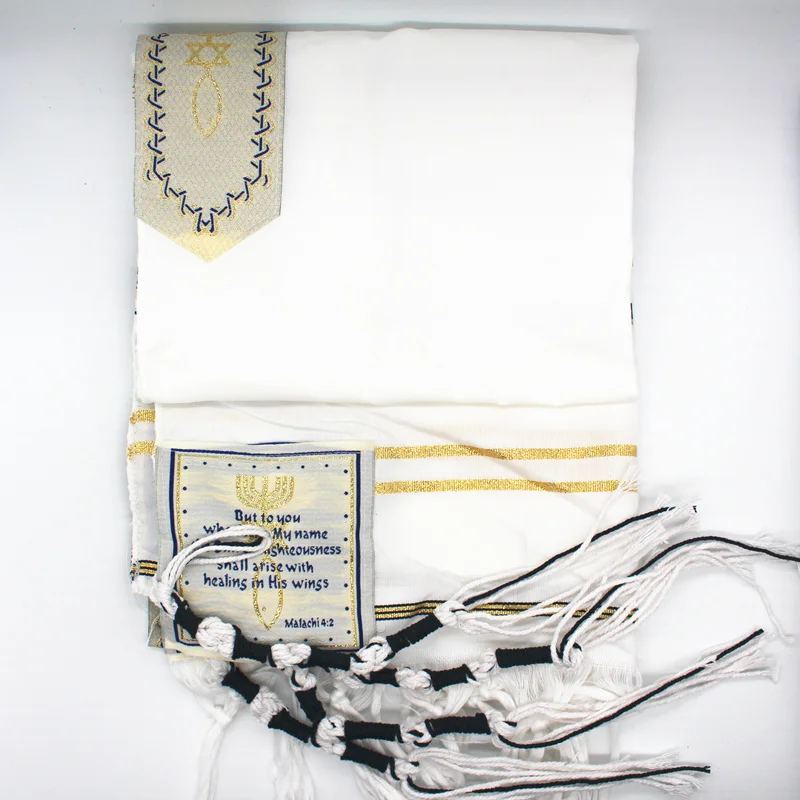 Messianic Tallit молитва шаль Talit синий и золотой с Talis Bag Israel Tallit|Мужские шарфы| |
